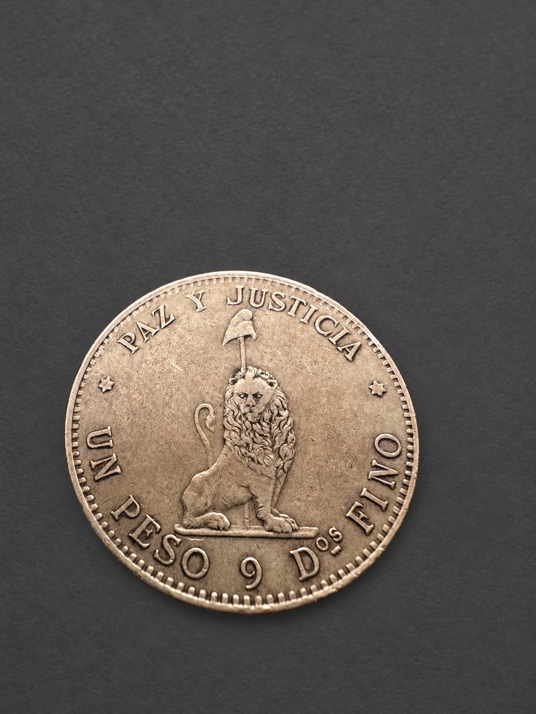 Moneda paraguaya Un Peso 1889 – Patacón de plata – Paz y Justicia
